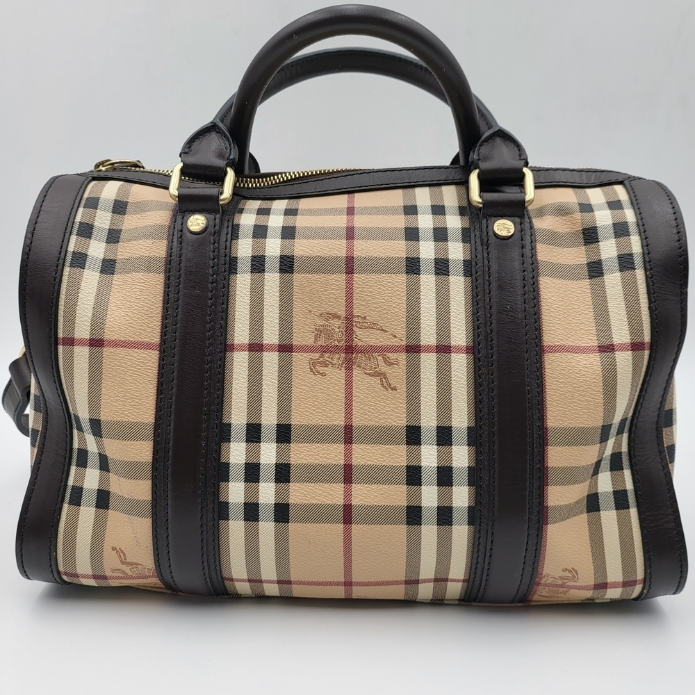 Burberry Alchester Haymarket Medium Top Handle Bag, Authentic... - Picture 3 of 16